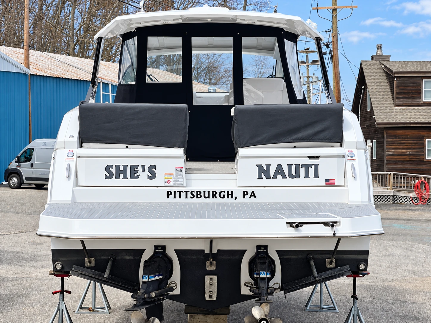 She's Nauti Boat Lettering
